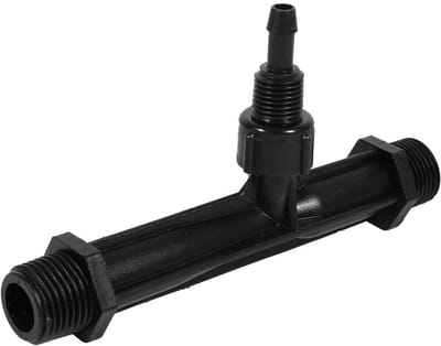 Shopcentral - Fertilizer Injection Tube - Venturi Systeem - 1 Inch - Waterbesparend - Tuinirrigatie - Geschikt voor Tuinliefhebbers - Zwart