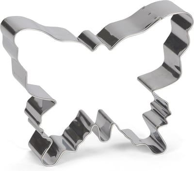 uitsteekvorm Vlinder 10 cm RVS zilver