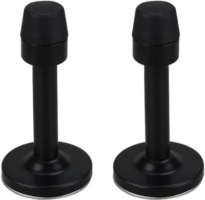 Deurstopper - Deurdemper Muur - Geluidsreductie - Roestvrij Staal - 2 stuks - Zwart