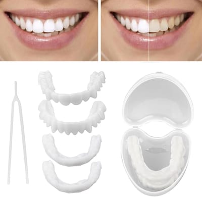 Nep Tanden Fineer - Klik Gebit Smile Veneer - Zelfverzekerde Glimlach Creëren - Natuurlijke Tandkleur - 1 Paar - Wit