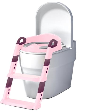 WC Verkleiner met Trapje - Opvouwbaar Toiletverkleiner - Voor Jongens, Meisjes, Kind, Peuter van 2 tot 7 jaar - Roze