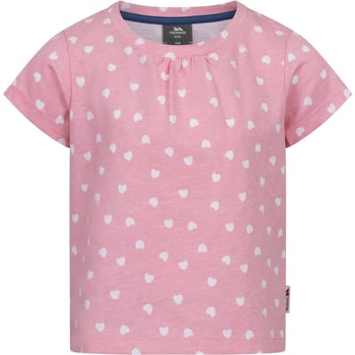 Trespass Meisjes Hira Hearts T-shirt (Baby Roze)