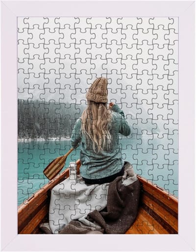 Puzzellijst - Fotolijst Wanddecoratie - Puzzels Inlijsten - Hoogglans Afwerking - 36x48cm - Wit