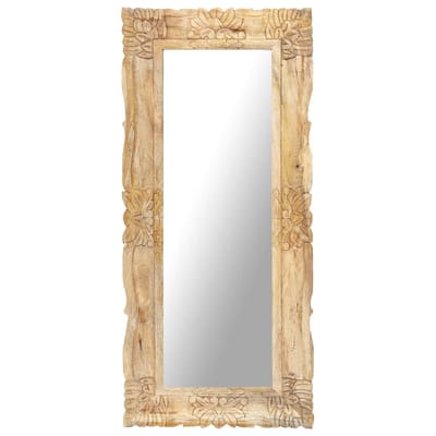 vidaXL - Spiegel - 110x50 - cm - massief - mangohout
