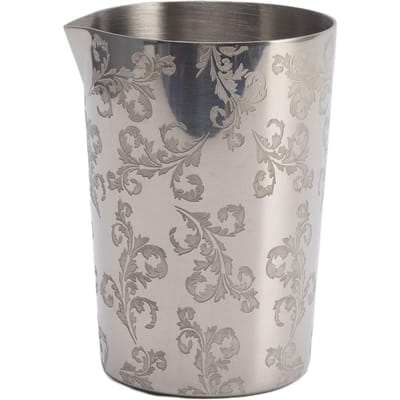 Verre à mélange à cocktail Acier inoxydable 304 Conservation de la chaleur Gravé Verre à mélange de barman pour L(for 6.5-9kg) gray