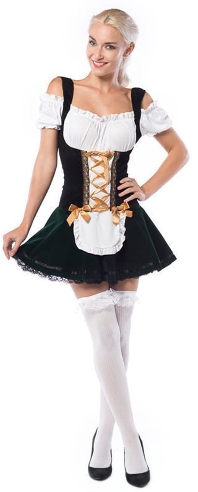 Partychimp Sexy Oktoberfest Dirndl Dames Isa Oktoberfest Dames Carnavalskleding Dames Carnaval Kostuum Dames - Polyester - Maat M - Valt kort - Excl kousen
