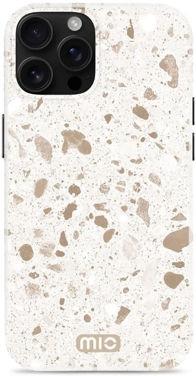MIO by Mobilize Hoesje | Geschikt voor Apple iPhone 16 Pro Max | Compatibel met MagSafe / Qi2 | Hard Shell Back Cover | Soft Terrazzo