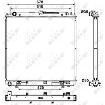 Radiator, motorkoeling NRF 53179