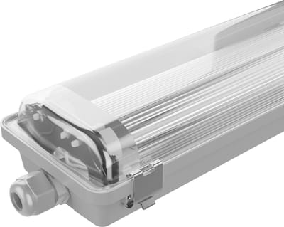 Ledvion - LED TL Armatuur - Dubbel - 120CM - RVS Clips - IP65 - Koppelbaar