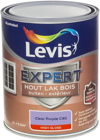 Levis - Expert Hout Lak Buiten High Gloss Mix - Clear Purple C40 - Mengverf - 1 L