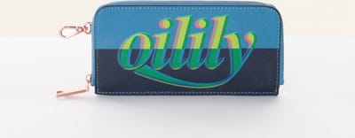 Oilily Card Zip Portemonnee- maatOne size Blauw indigo