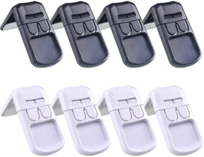 Dailygoods- Hoeksloten 8 Stuks - Veiligheidsslot voor Kasten - Kinderslot Lade - Kinderslot Deur - Klevend Kinderveilig Slot - Eenvoudige Installatie