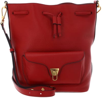COCCINELLE Leren schoudertas Beat Generatio Bucket Bag Scarlet rood