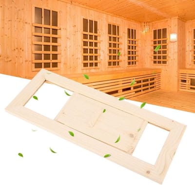 Rectangular Houten Ventilatie Rooster voor Sauna met Luchtopeningen - Ideaal voor Stoomsauna en Luchtcirculatie Accessoire