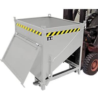 Bauer SGK 75 silocontainer, trekkoord lediging, L 1000 x B 1200 x H 1170 mm, 0,75 m³, tot 1000 kg, staal, thermisch verzinkt
