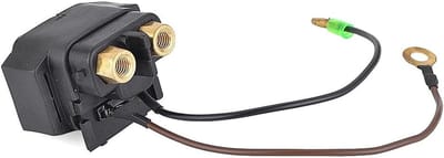 Startrelais Motorfiets - Knipperlichtschakelaar Solenoïde - Betrouwbaar Starten - Waterdicht Ontwerp - 12V - Zwart