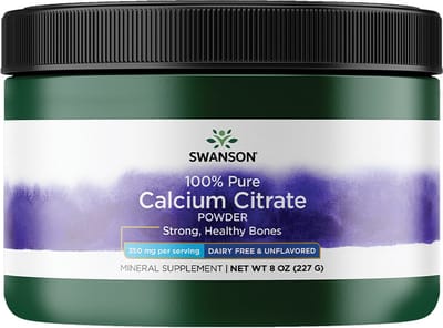 Swanson health 100% Pure and Dairy-Free Calcium Citrate Powder