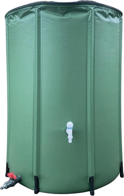 Regenwateropvangbak - Regenwaterreservoir Verzamelaar - Tuin Water Geven - Opvouwbaar PVC Net - 200 liter - Donkergroen
