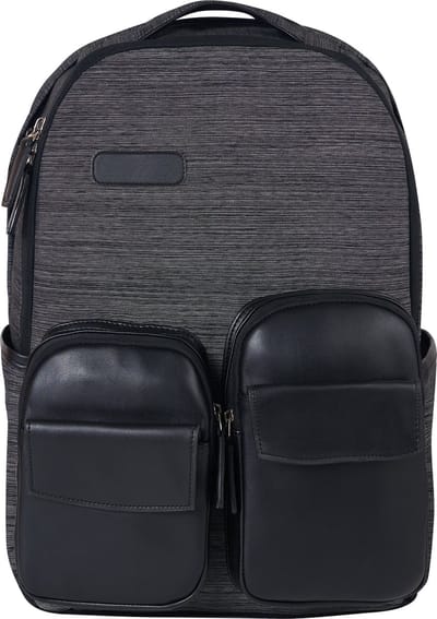 Buff Rugzak- Grijs Zwart - Grey Black - School bag - Werktas - Kantoortas - Tas - Schooltas - Backpack - Rugtas - Laptoptas - Office bag - Reisrugzak - 26L