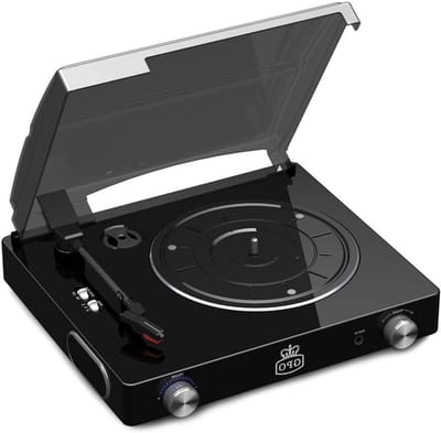 Platenspeler met speakers - Draaitafel Vinyl - Muziek Luisteren - Ingebouwde luidsprekers - 3 Snelheden - Zwart