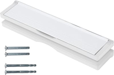 Telescopische Deuropener Brievenbus 12 Inch Wit met Tochtstopper en Anti-Snap Flap