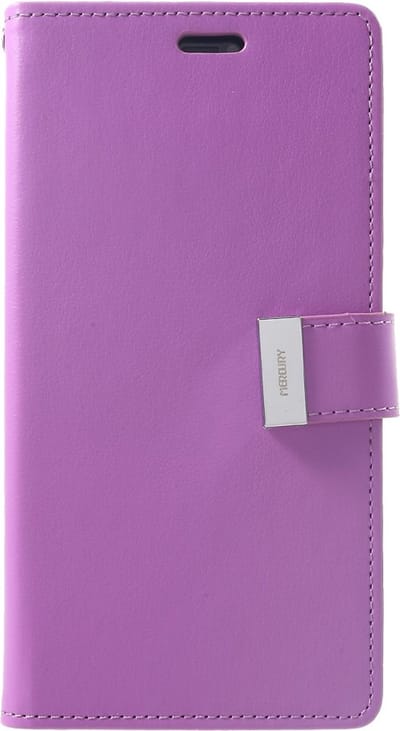 Mercury Goospery Rich Walletcase 7 Pasjes Kunstlederen geschikt voor iPhone XS Max hoesje - Paars