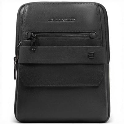 Piquadro Borsello S141 Black Leather Man met iPad Door 11' '