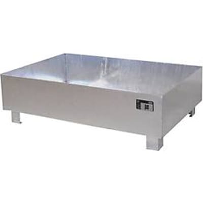 BAUER WO-2/200 opvangbak, staal, bereikbaar per auto, thermisch verzinkt, B 1200 x D 800 x H 360 mm