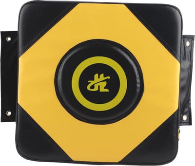 Muur Bokszak - Stootdoel Trainingstas - Boksen en Taekwondo - Explosie-proof Leer - 40 x 40 cm - Zwart Geel