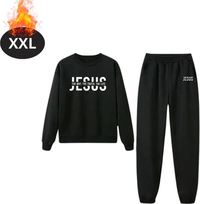 Nivard Joggingpak - Huispak - Volwassenen - Trainingspak - Comfortabel - Joggingsbroek - Tracksuit - Dames - Winter - Zwart - XXL