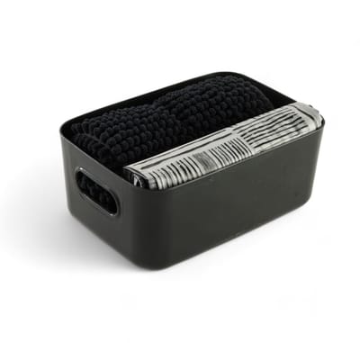 Douche set 3 accessoires gordijn, mat, mand UTILITY