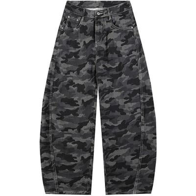 Camouflage Scimitar Broek voor Heren Veelzijdige Losse Street Niche Casual Broek M black