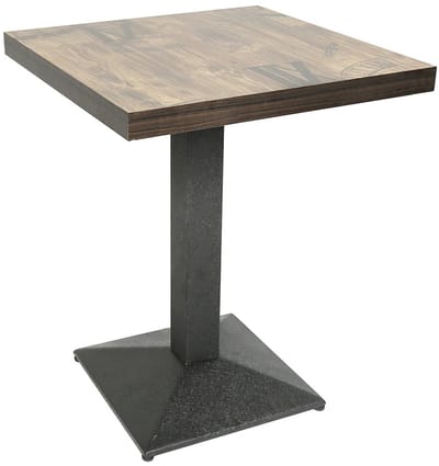 JAQZY Bistrotafel - Bartafel - Compact - 60 × 60 x 75 cm - Geschikt als Bartafel, Eettafel of Werktafel - Houtlook Tafelblad