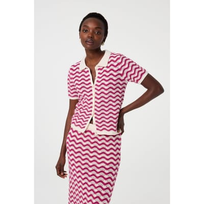 Fabienne Chapot Caro Crochet Cardigan Pink Craze Maat: S | Jassen Outlet | Dames | Roze