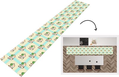 Keukenloper - Loper keuken - Katten - Planten - Pastel - Kind - Patroon - 300x50 cm - Keukenloper vinyl