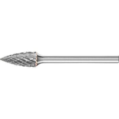 PFERD TOOLS 21222783 Freesstift Hardmetaal Spitsboog Lengte 43 mm Afmeting, Ø 6 mm Werklengte 13 mm Schachtdiameter 3 mm 1 stuks