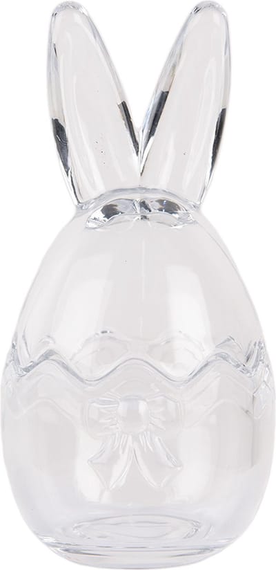 Clayre & Eef Glazen potje Ei Ø 9x17 cm Transparant Glas