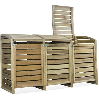 Kliko ombouw container ombouw klikoberging klikokast 3 container triple 225x90x120cm