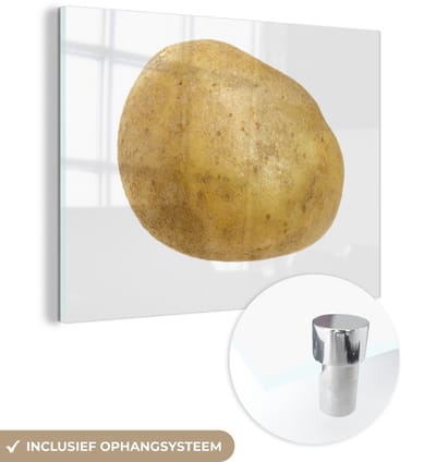 ® Glasschilderij 160x120 cm - Schilderij acrylglas - Groente - Eten - Aardappel - Foto op glas - Muurdecoratie woonkamer - Wanddecoratie slaapkamer - Schilderijen