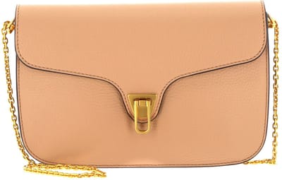 COCCINELLE Leren Schoudertas Beat Soft Crossbody Toasted Beige