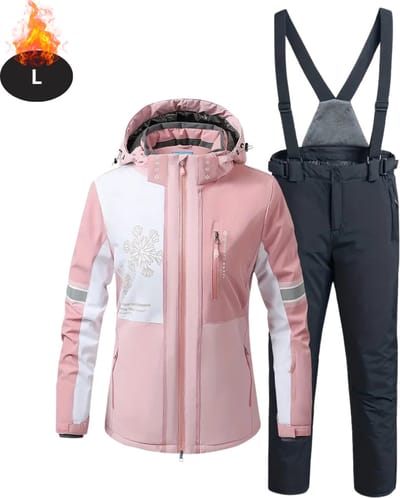 Bovista Skipak - SkiBroek - Skijas - Ski Suit - Wintersport - Dames - 2-Delig - Roze - Maat L