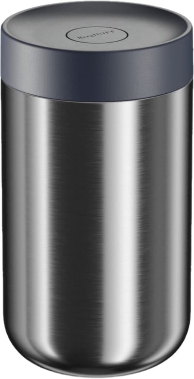 BergHOFF Home Nommie – Thermos Lunchbox - Food Jar 0.75L – Lekvrije Yoghurtbeker To Go – Isoleerbeker voor Soep - Dubbelwandige Isolatie - RVS Thermische Voedselcontainer – Houdt 6u Warm/Koud – Navy & Zilver
