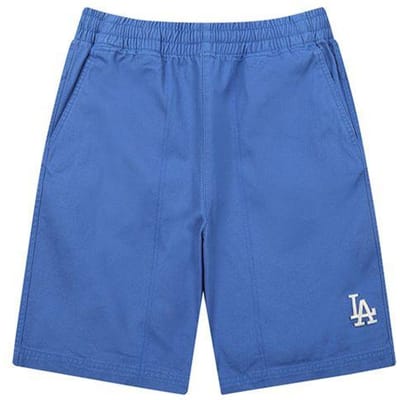 MLB Logo Geborduurd Effen Kleur Korte Broek Unisex Korte Broek Blauw 31SMU1131-07U M blue