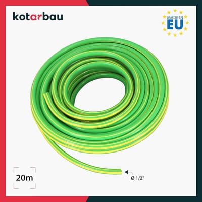 Professionele Tuinslang 1/2" 20m - 4-laags Groen-Geel, Voor Perfect Gieten en Onderhoud van de Tuin