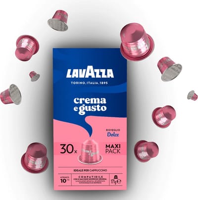 Lavazza Nespresso Caffe Crema eGusto Dolce Maxi Pack 30 Cups Italiaanse Koffie
