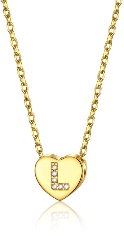 Dailygoods- Hartketting dames - Gouden ketting 41 cm - Koper hanger - Roestvrij staal - Layering-ketting - Perfect voor cadeau - Halsketting