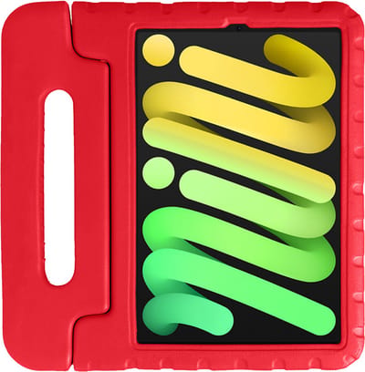Hoes - Geschikt voor Apple iPad Mini 7 (2024) - 8.3 inch - 7e Generatie - Kinderhoes Shockproof Bumper - Kidsproof Case - Tablet Hoesje - Kinder Hoesje Cover - Rood