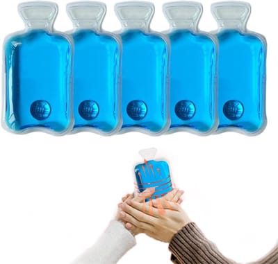 Set van 5 Mini Warmwaterkruiken, Herbruikbare Handwarmers en Pocket Warmers voor Koude Dagen, Ideaal voor Thuis en Op Kantoor