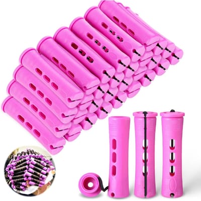 Haarkrullers - 30 Stuks - Koude Golfstangen - Heatless Curls - Haarrollers - Krulspelden - Hair Curler - Kleine Krulspelden - Krullen Zonder Hitte - 1.9x6cm - Voor krullen, heatless haarkrullers voor natuurlijk en kort haar - Haaraccessoires