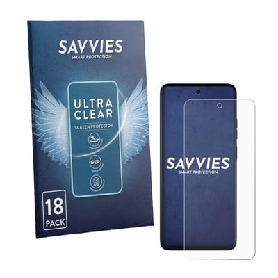 Savvies - Screenprotector voor Motorola Moto G57 - Folie Beschermfolie transparant 18 Stuks